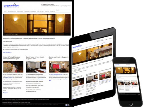 Gurgaon Stays, Gurgaon Stays Website Design, Booking Agent Website Design, Gurgaon Website Design, Web Design Gurgaon, Website Design Gurgaon, Web Design Services Gurgaon