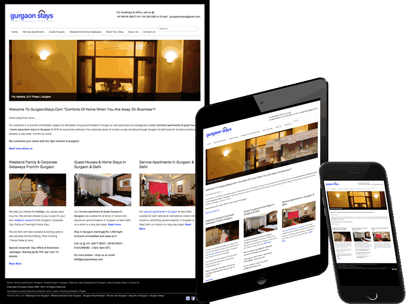 Gurgaon Stays, Gurgaon Stays Website Design, Booking Agent Website Design, Gurgaon Website Design, Web Design Gurgaon, Website Design Gurgaon, Web Design Services Gurgaon