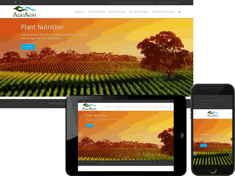 Aquagri Website Design - B2B Product Website Design