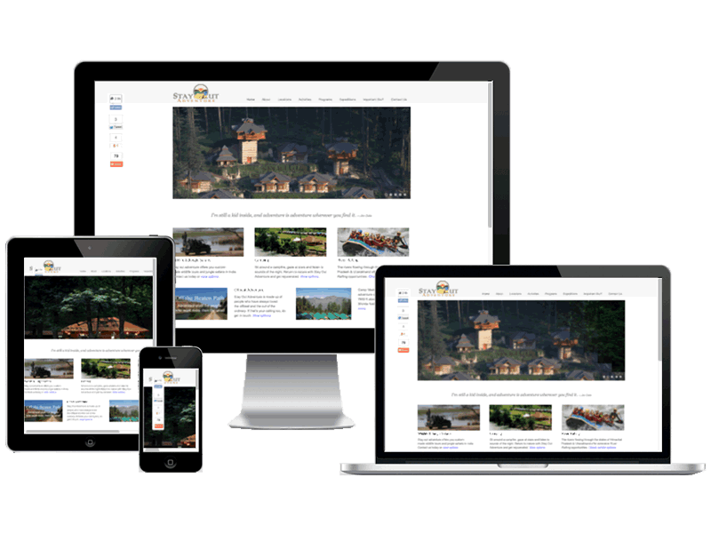 Stayout Adventure Travel Website Design | Small Business Website Design, WordPress Development, Travel Website Designing