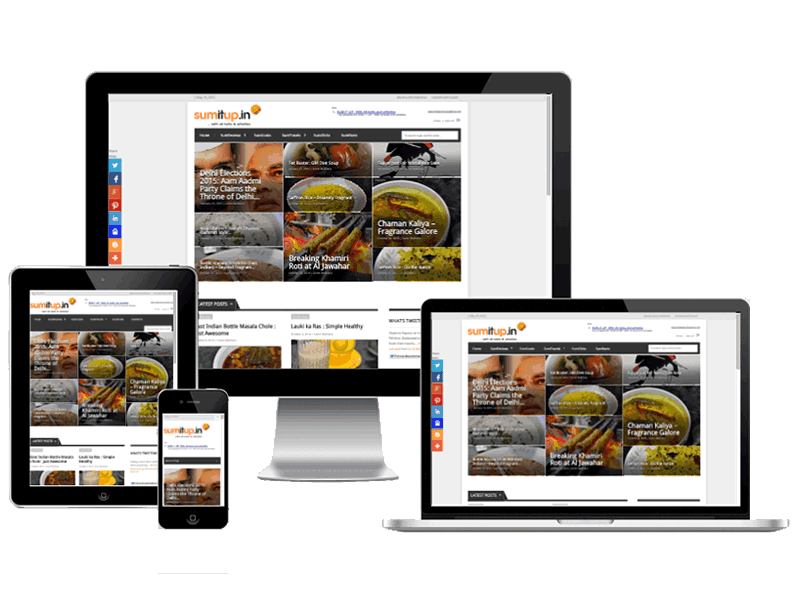 Recipes Website Design, Food Website Design