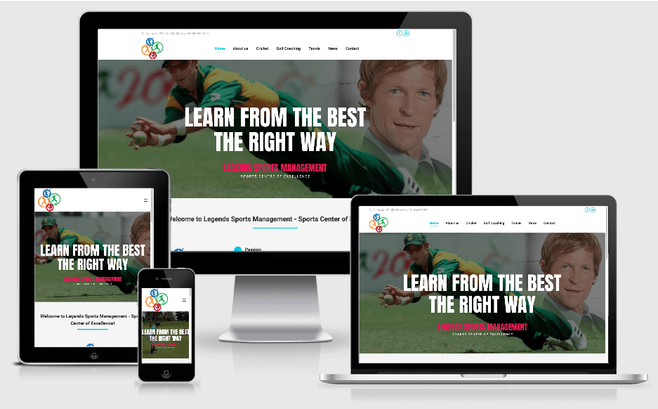 Sports Company Website Design - Legends Sports Management | Small Business Website Design